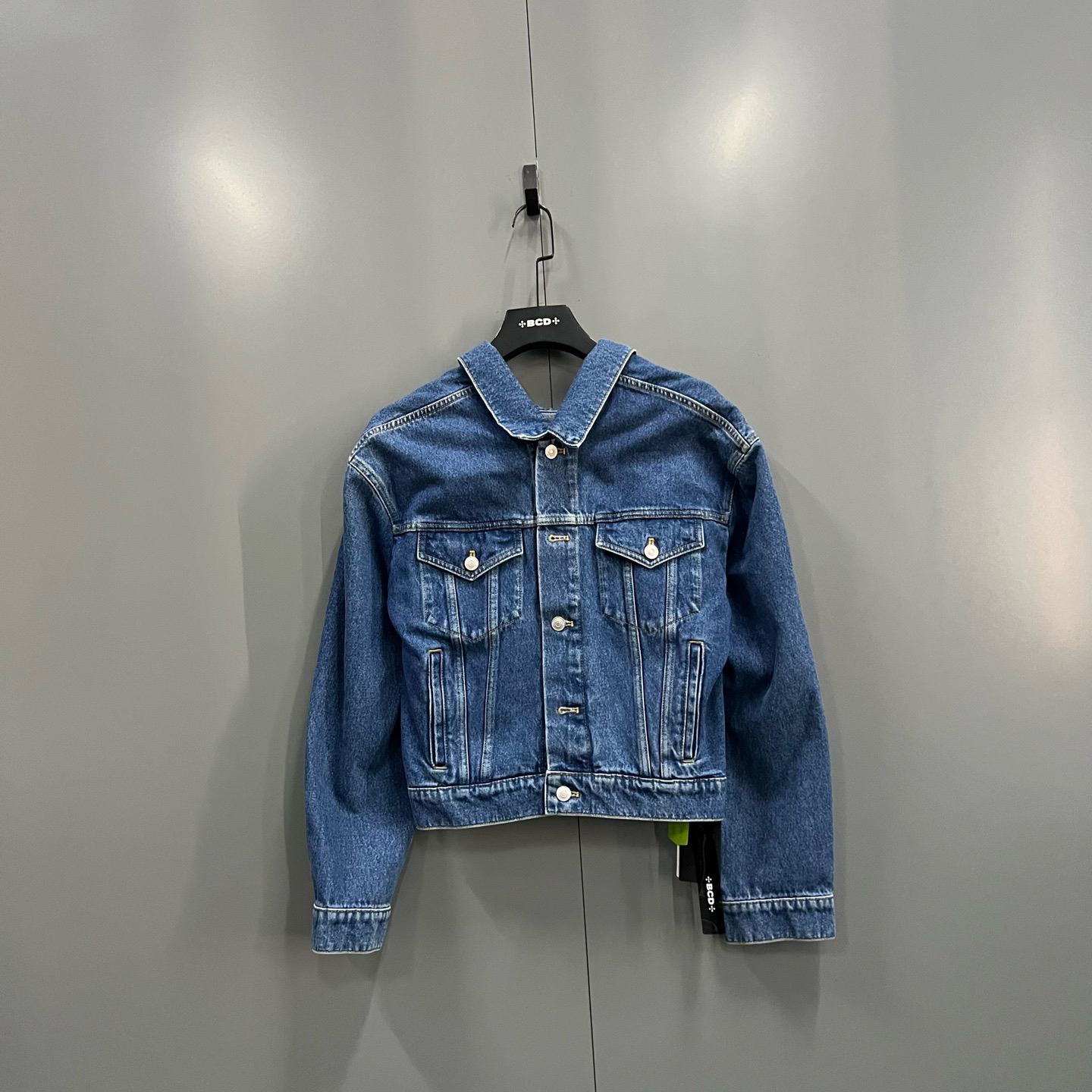 95新 Balenciaga/巴黎世家 zz 蓝色牛仔外套 34码/95新/611729