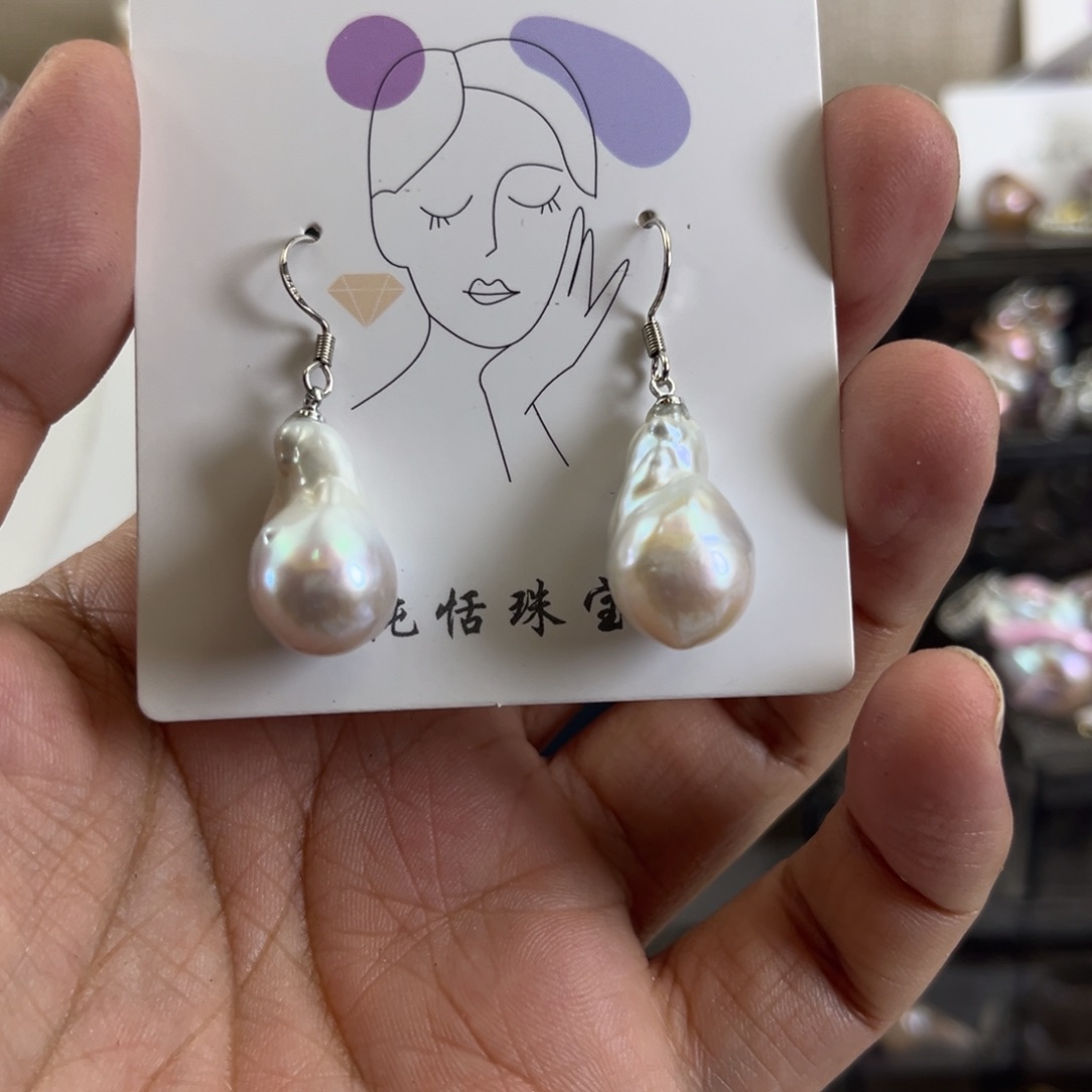 未镶嵌淡水珍珠耳饰【纯恬】