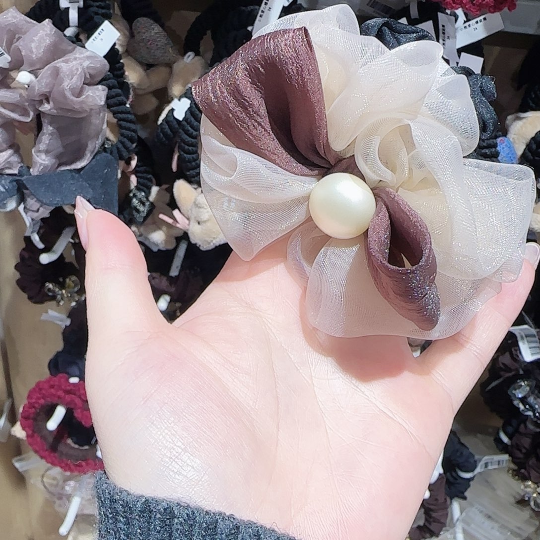 皮质铁合金蝴蝶结发圈 