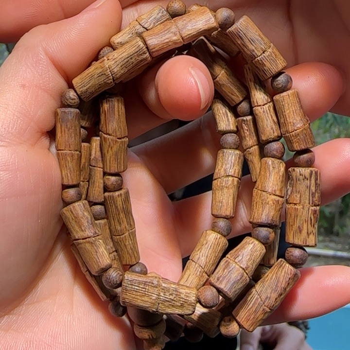 沉香手串海南老白棋链子18.6克