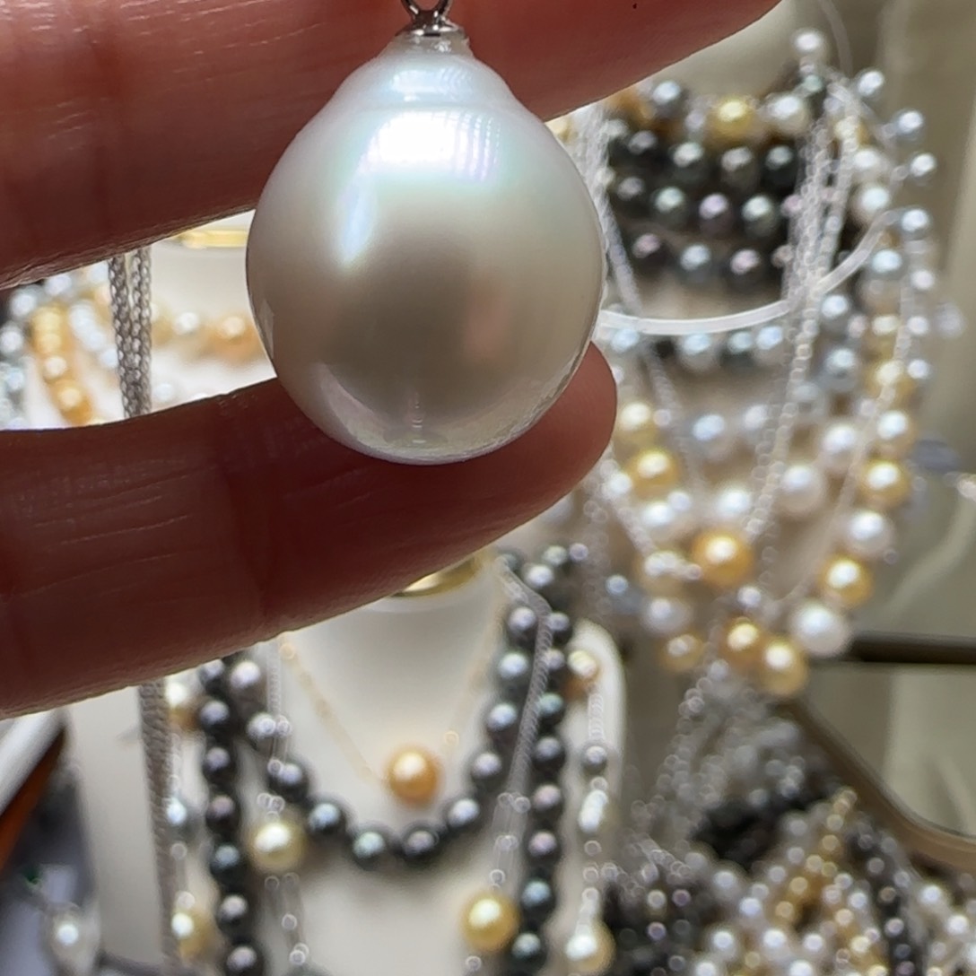 海水珍珠颈饰银S925镶嵌