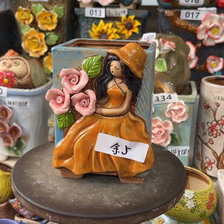 紫砂花盆粗陶材质多肉花盆