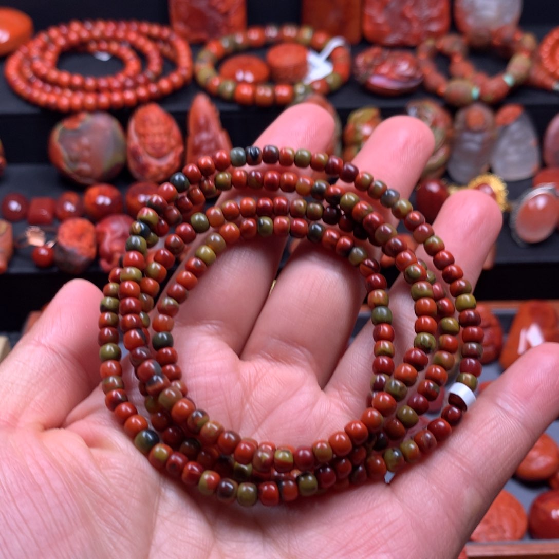 南红玛瑙多圈手链4.3mm未镶嵌