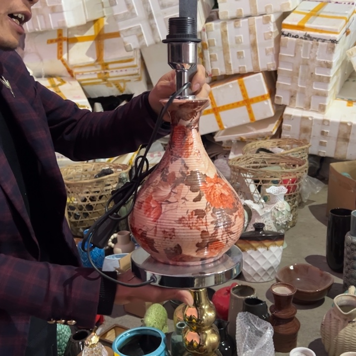 瓶高度38厘米宽度19厘米微瑕捡漏灯柱