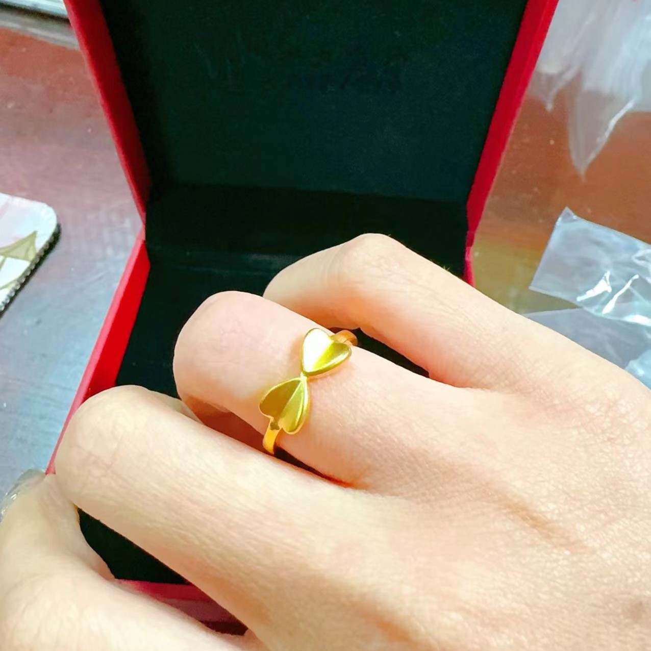 合金戒指 古法蝴蝶结戒指