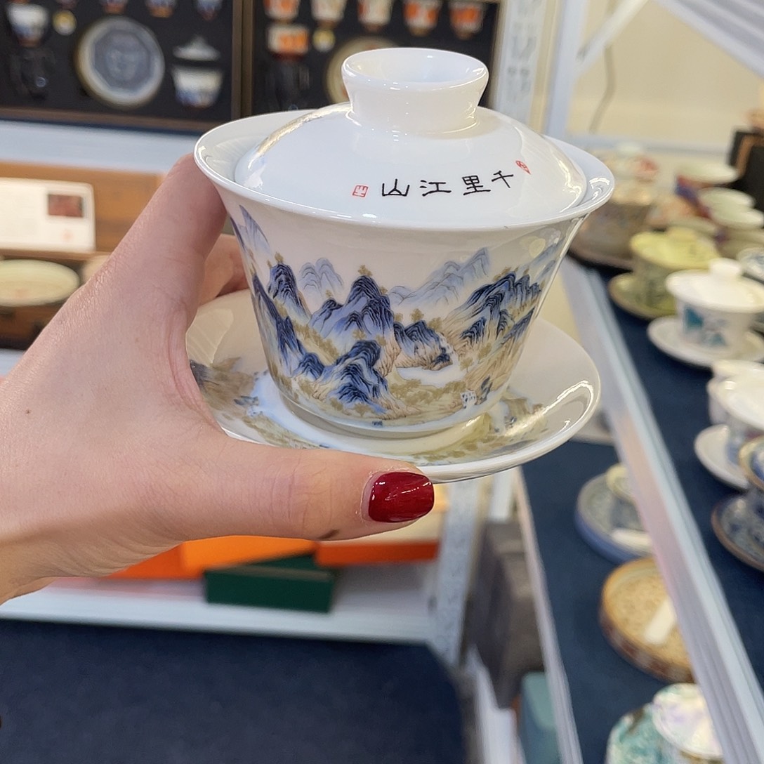 陶景德陶瓷盖碗茶具