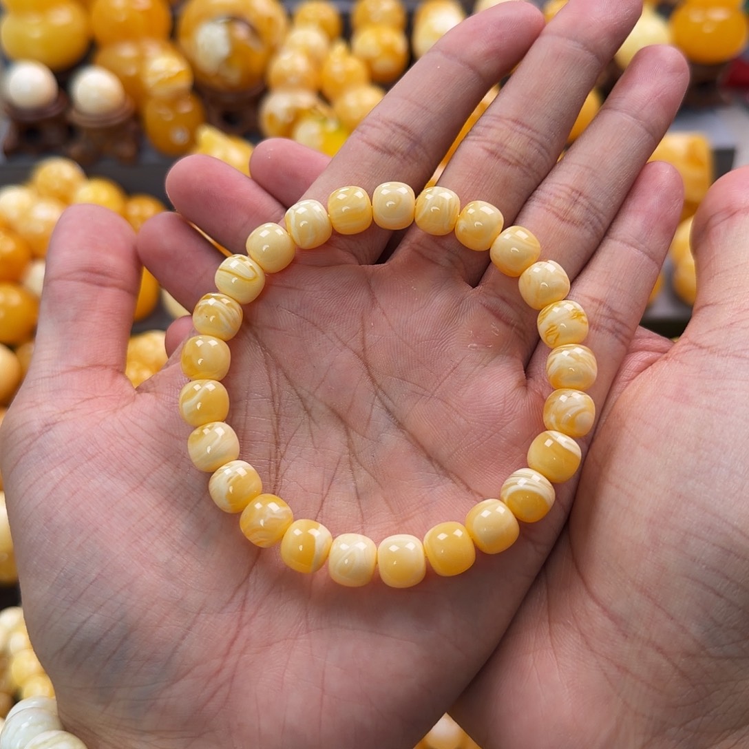 琥珀未镶嵌珠宝奇石9.4mm同料