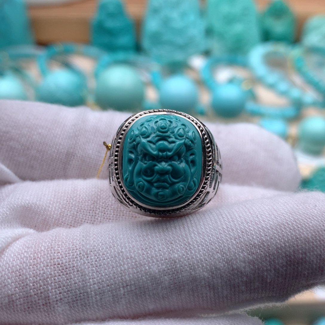 绿松石颈饰银S925镶嵌