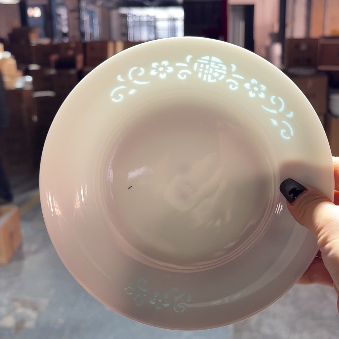 白瓷景德镇7英寸盘青福微瑕两个