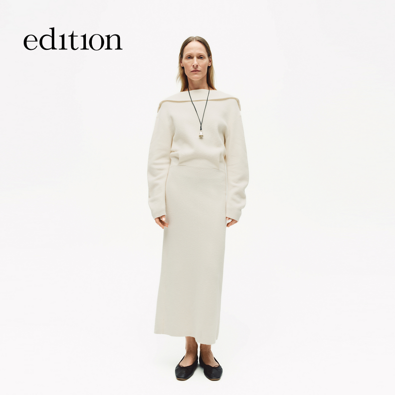 【商场同款】edition2025冬季新款绵羊毛针织连衣裙#EBE4DRS012