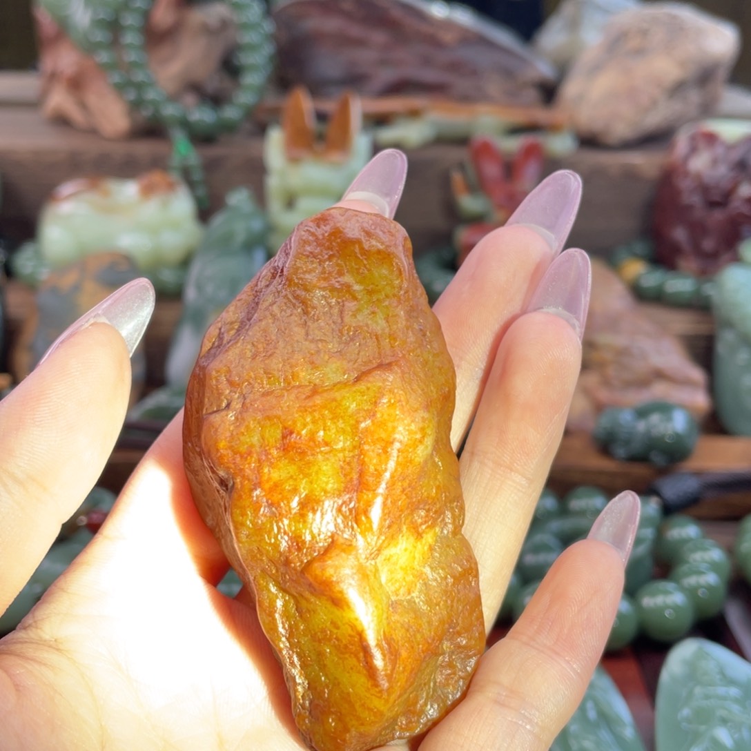 岫岩河磨玉（透闪石质玉）把件未镶嵌S*_