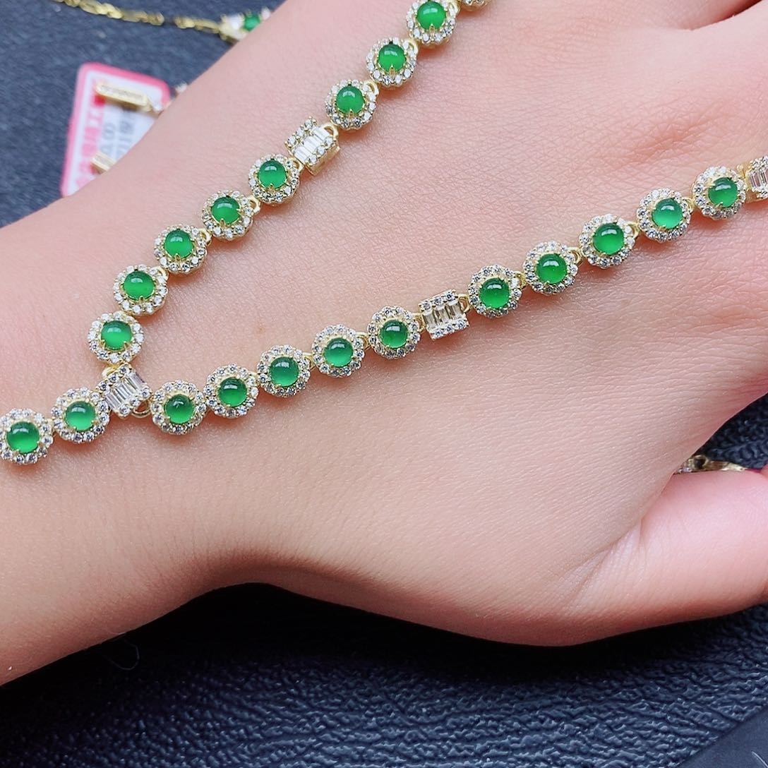 银S925镶嵌戒指翡翠