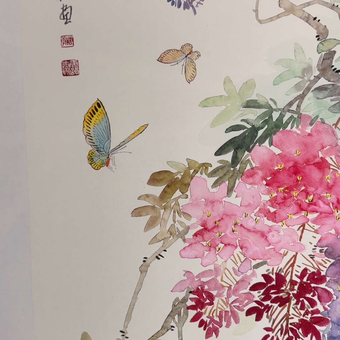 国画国画作品山水花鸟纯手绘