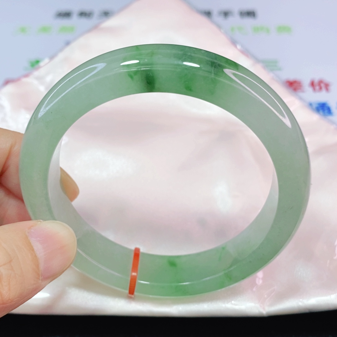 未镶嵌手镯翡翠57.6圈口正圈-冰胶