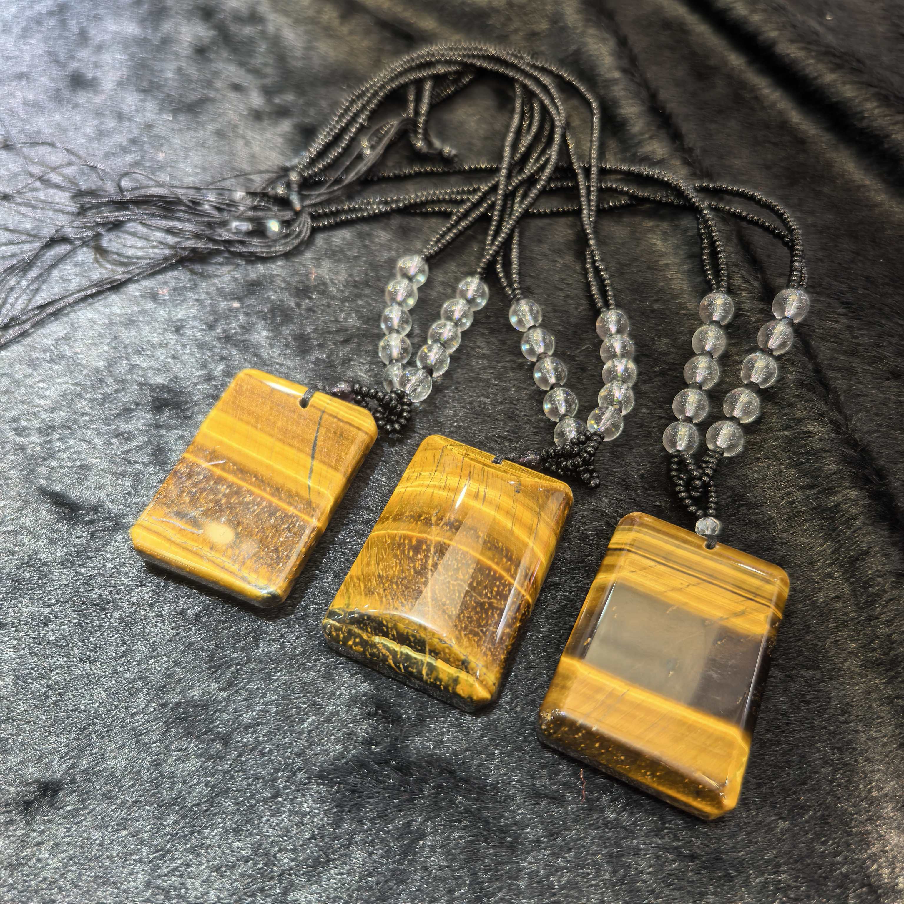 C11227-六彩明珠木变石无事牌吊坠-多样性发货只发一件