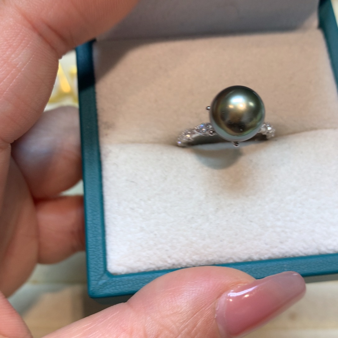 海水珍珠戒指银S925镶嵌