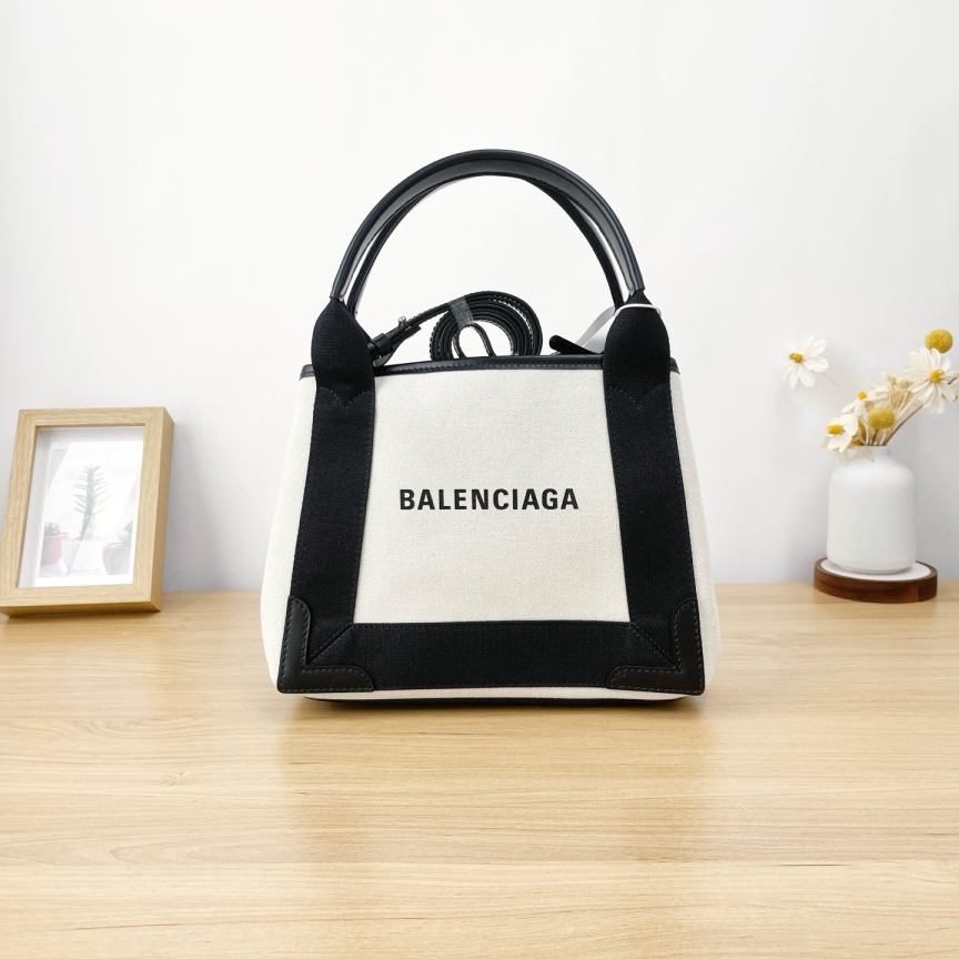 95新 Balenciaga/巴黎世家 Navy Cabas/单肩包/8622