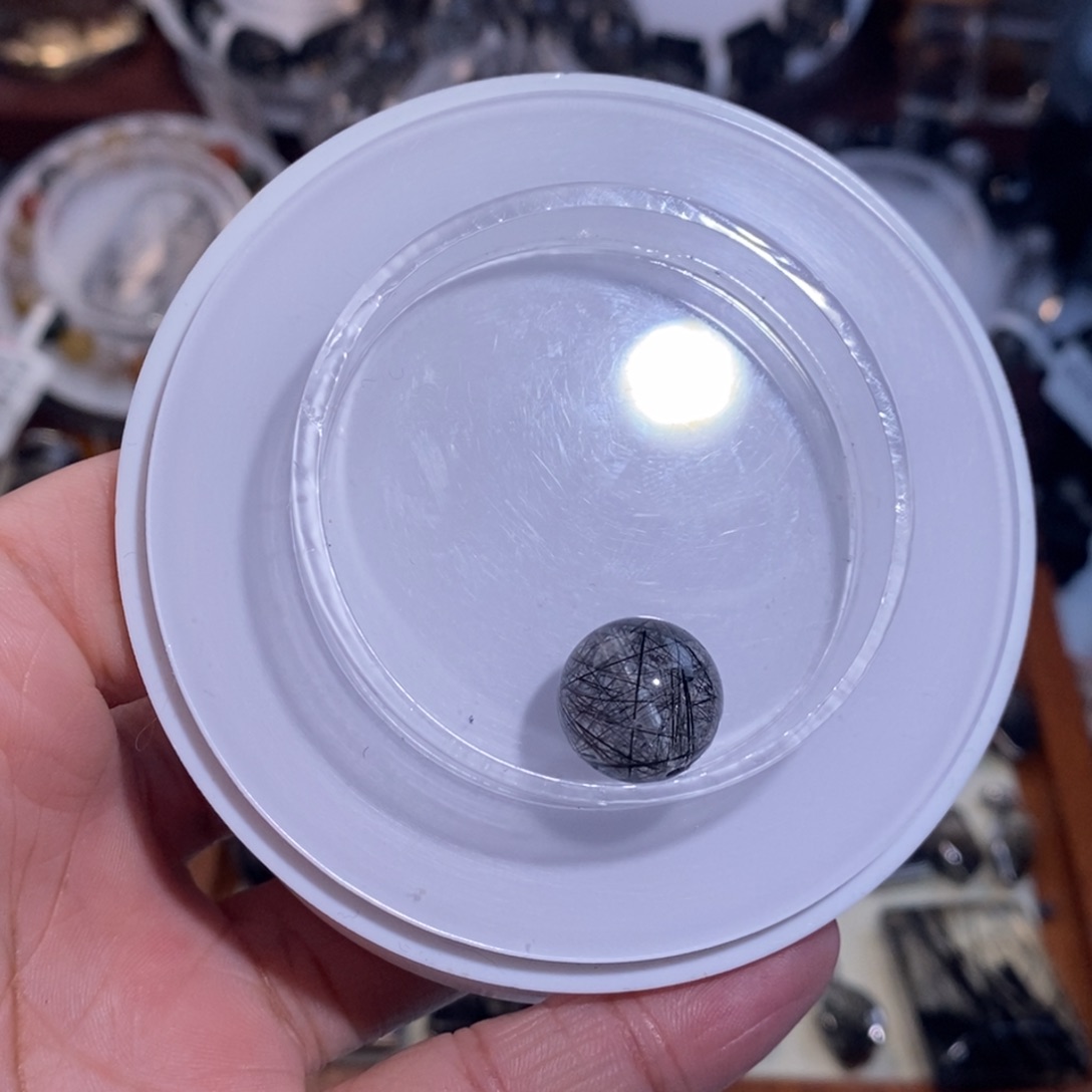 l***k未镶嵌水晶手链黑发晶全透体满发蕾丝13mm