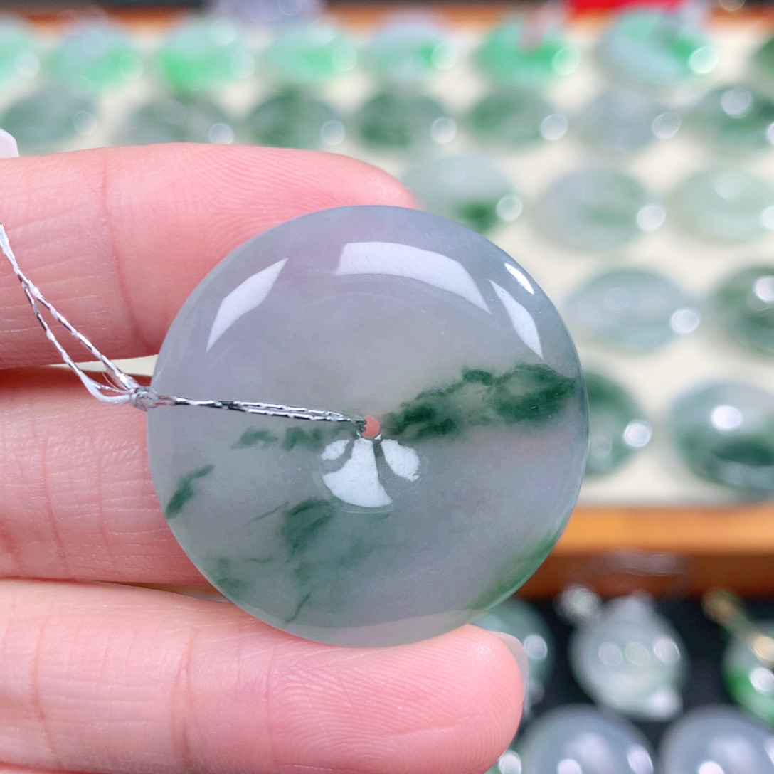 翡翠未镶嵌颈饰天然缅甸翡翠a货30.6-5.8