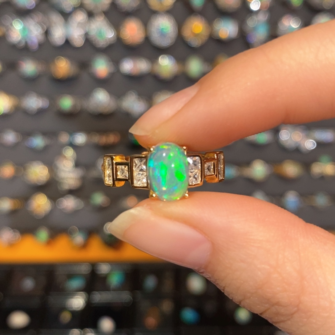 欧泊欧泊戒指银S925镶嵌