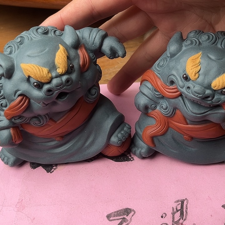 紫砂茶宠小***鸟紫砂喜事连连