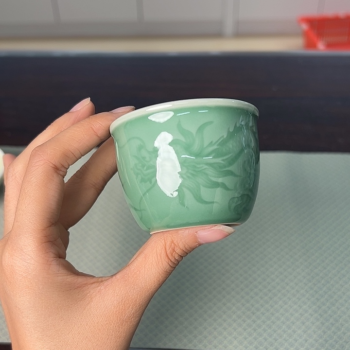 龙泉云间青瓷小米茶器