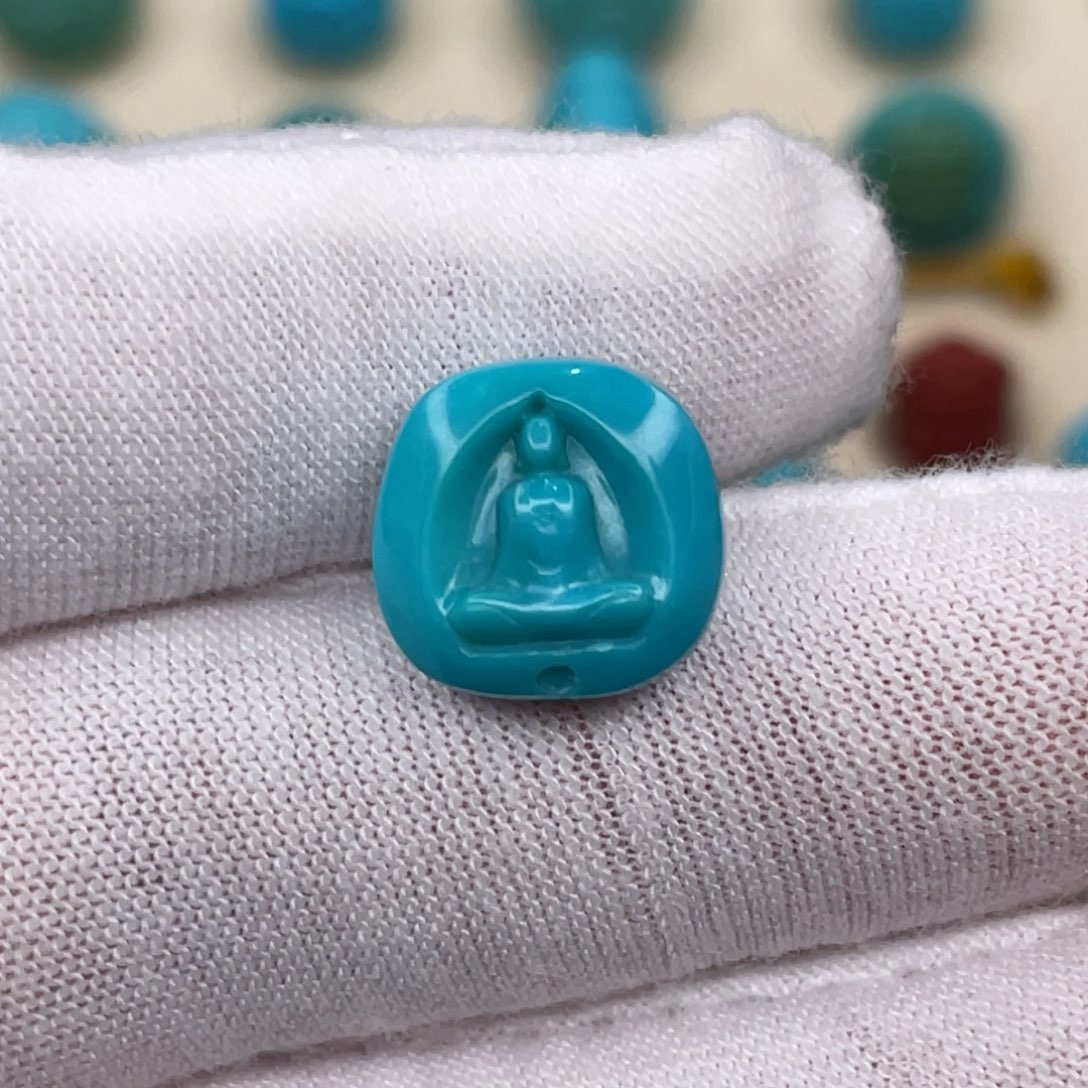 绿松石挂件未镶嵌12mmX12mm