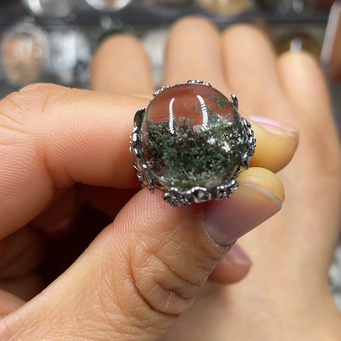 【闪购商品】水晶戒指银S925镶嵌戒指