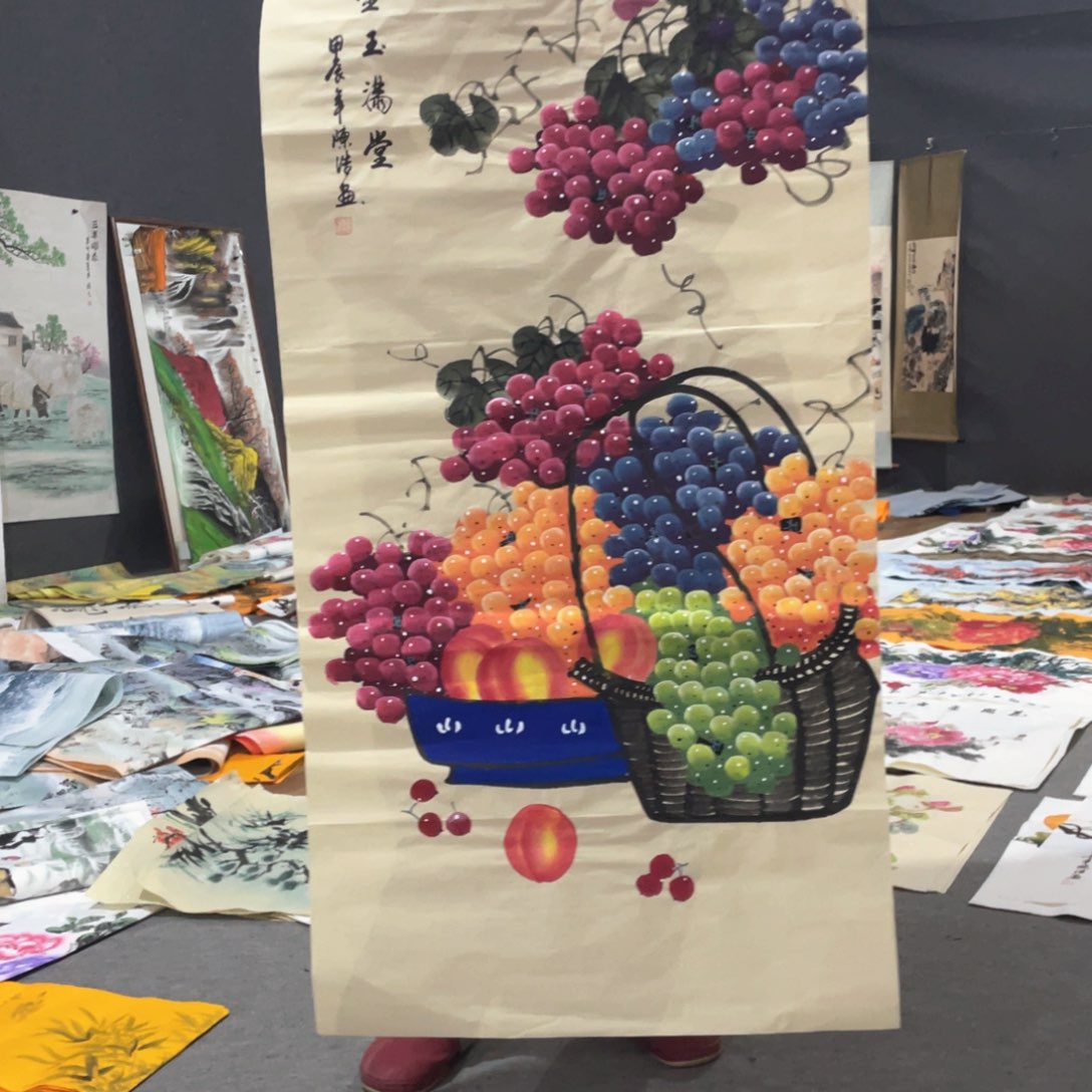 国画国画作者画心一张