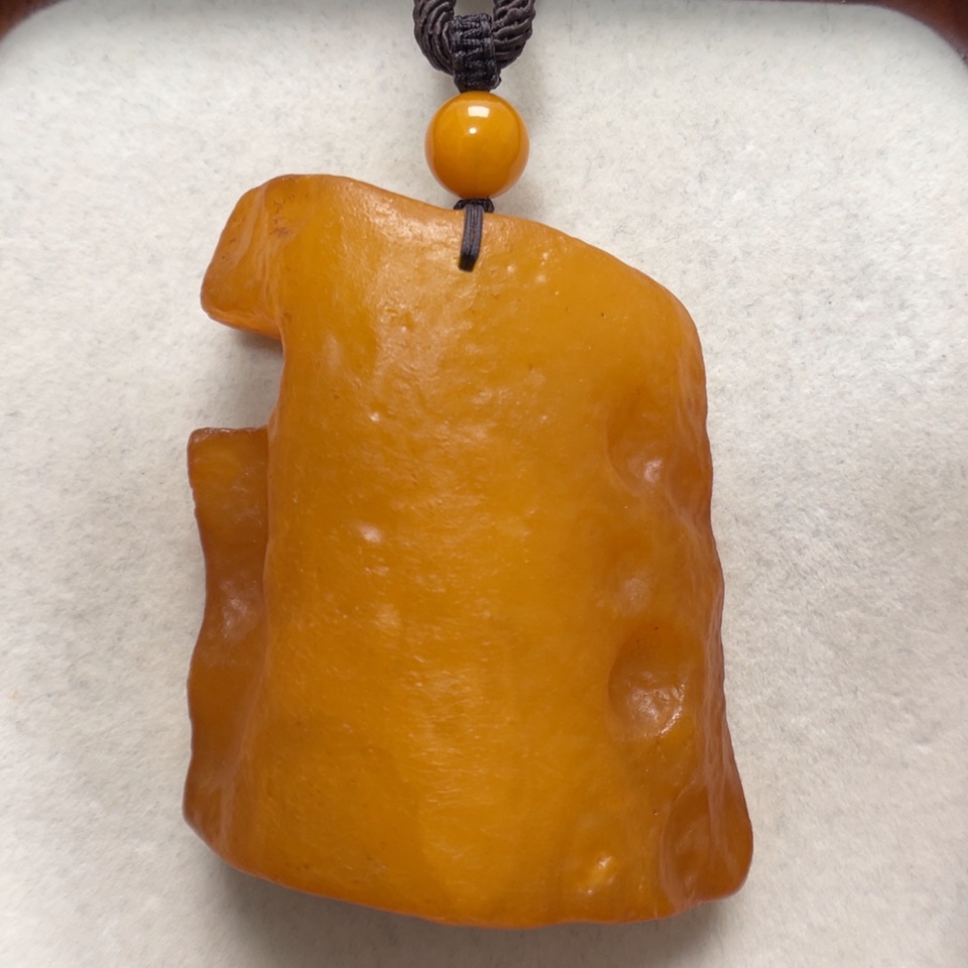 蜜蜡未镶嵌项链吊坠