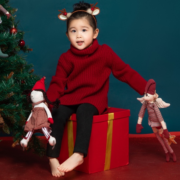 雅赞加厚儿童打底袜保暖红色冬季1200D（厚绒冬款）秋冬宝宝加绒