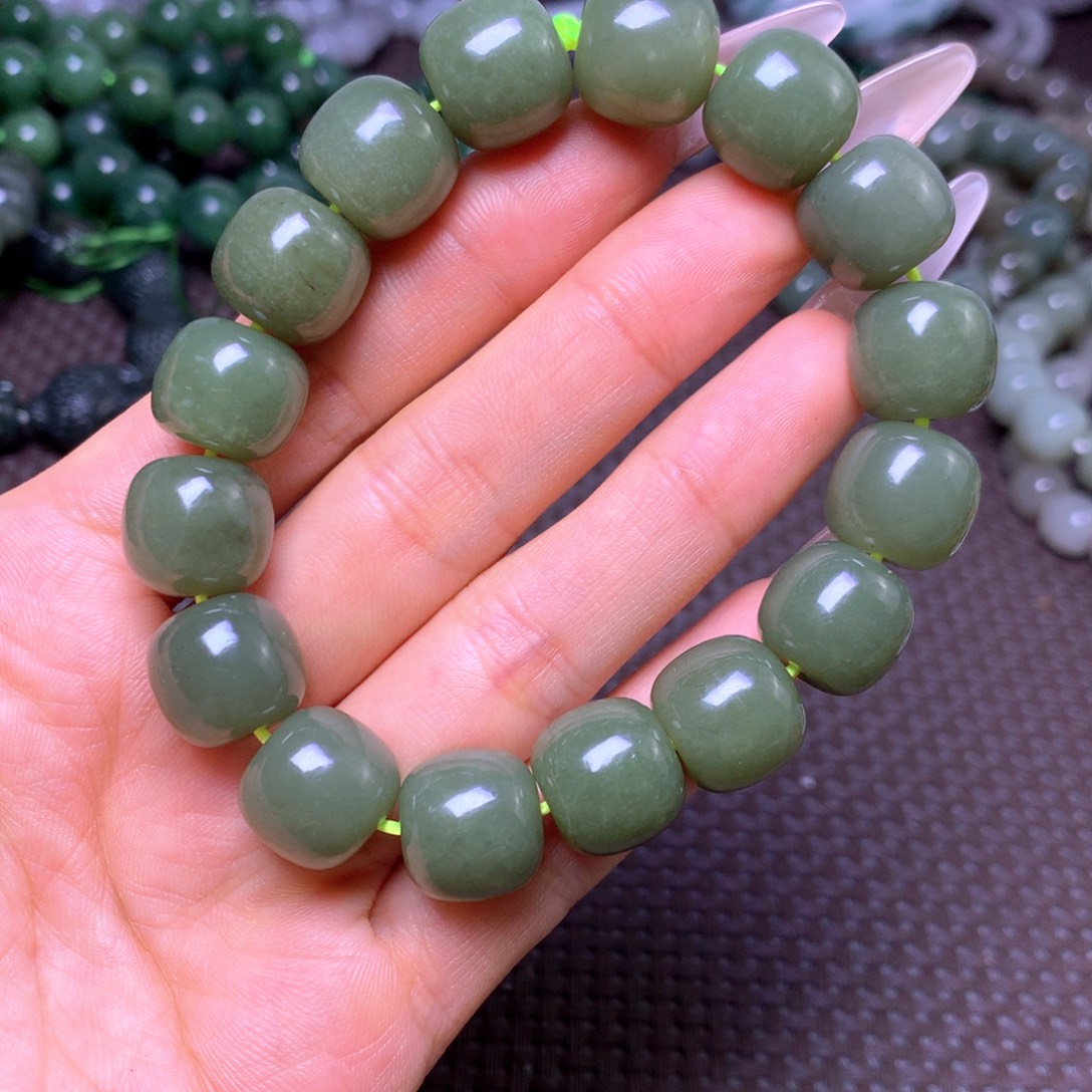 和田玉未镶嵌手串卡14