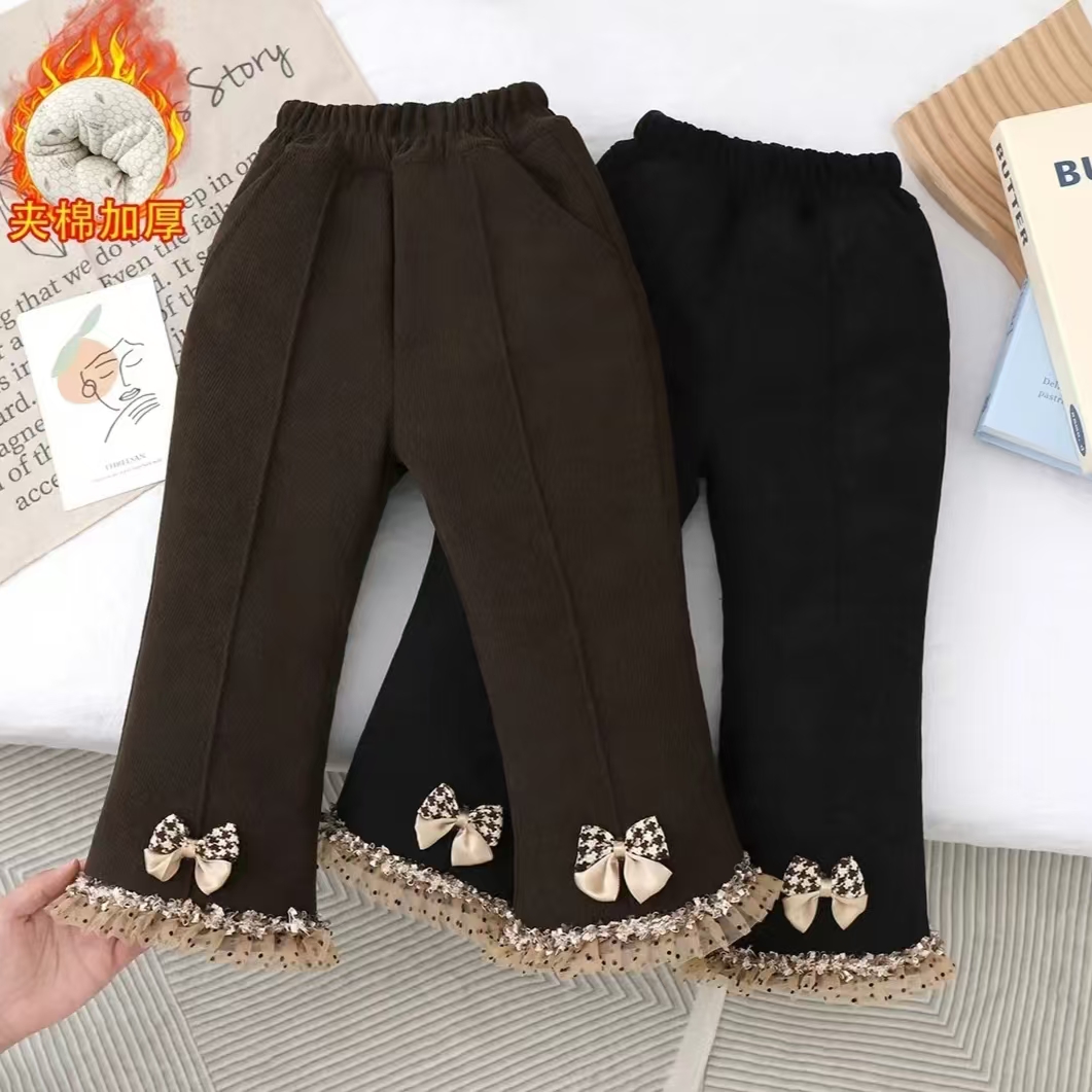 【温变 四层加厚】女童裤子棉裤冬季2025外穿保暖新款洋气儿童长裤