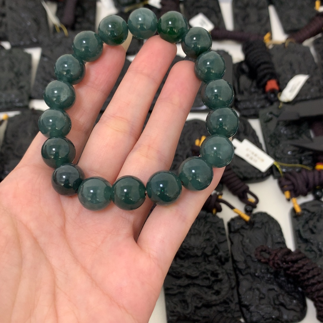 翡翠未镶嵌挂件天然缅甸a货钢琴黑挂件