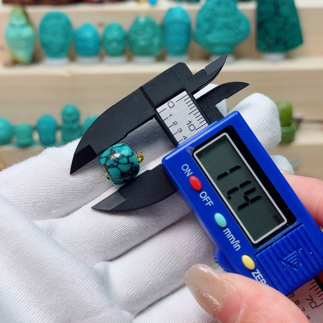 绿松石直切鼓珠未镶嵌