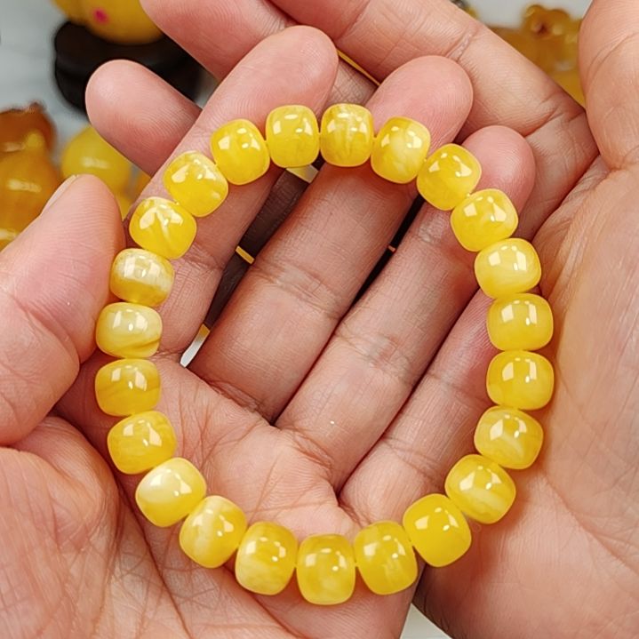 蜜蜡手串未镶嵌手串9十