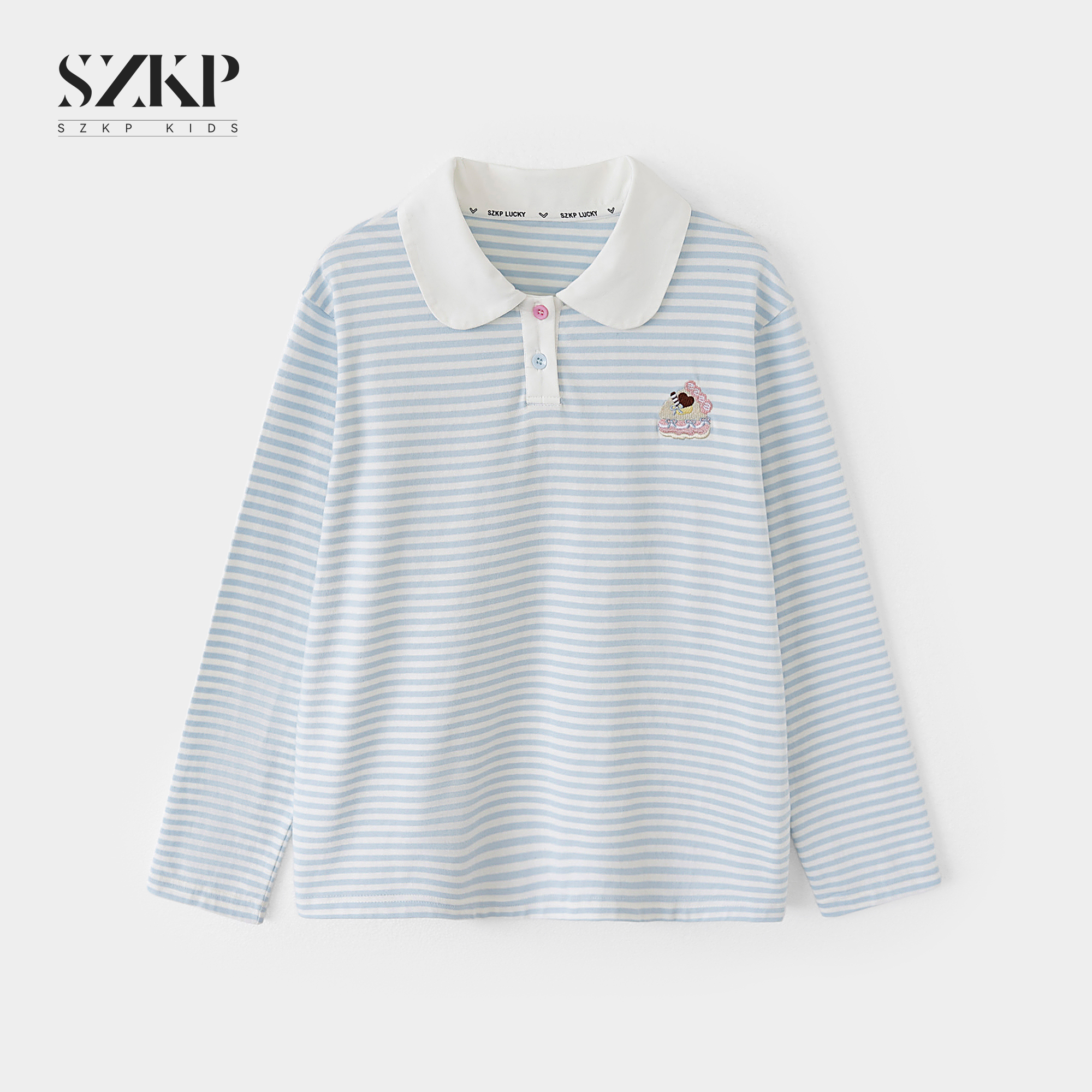 SZKP女童秋装长袖上衣中大童时尚条纹卫衣儿童休闲衣服BGYQ552435
