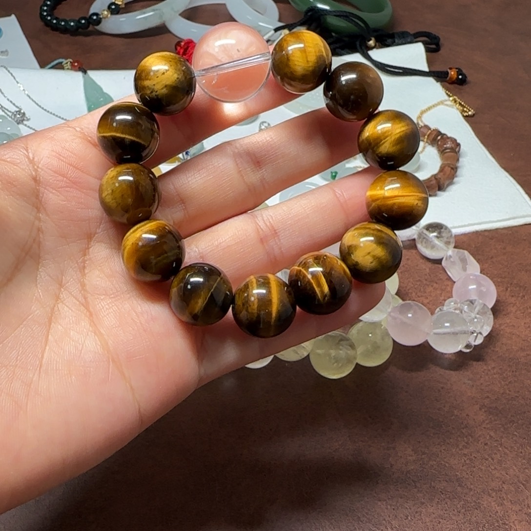 水晶颈饰合金虎眼