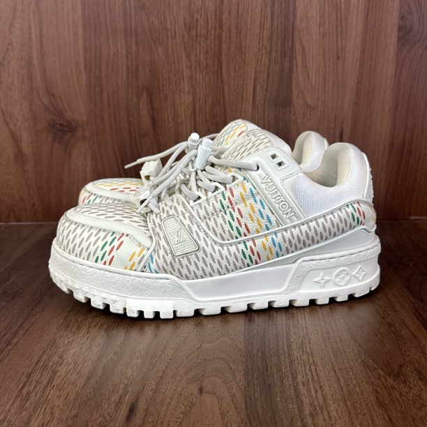 95新 LouisVuitton/路易威登 40码 trainer 彩色条纹胖丁 板鞋