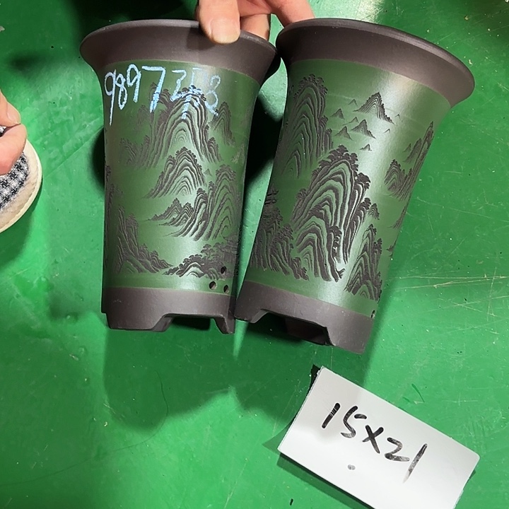 星***辰花盆紫砂微瑕小号