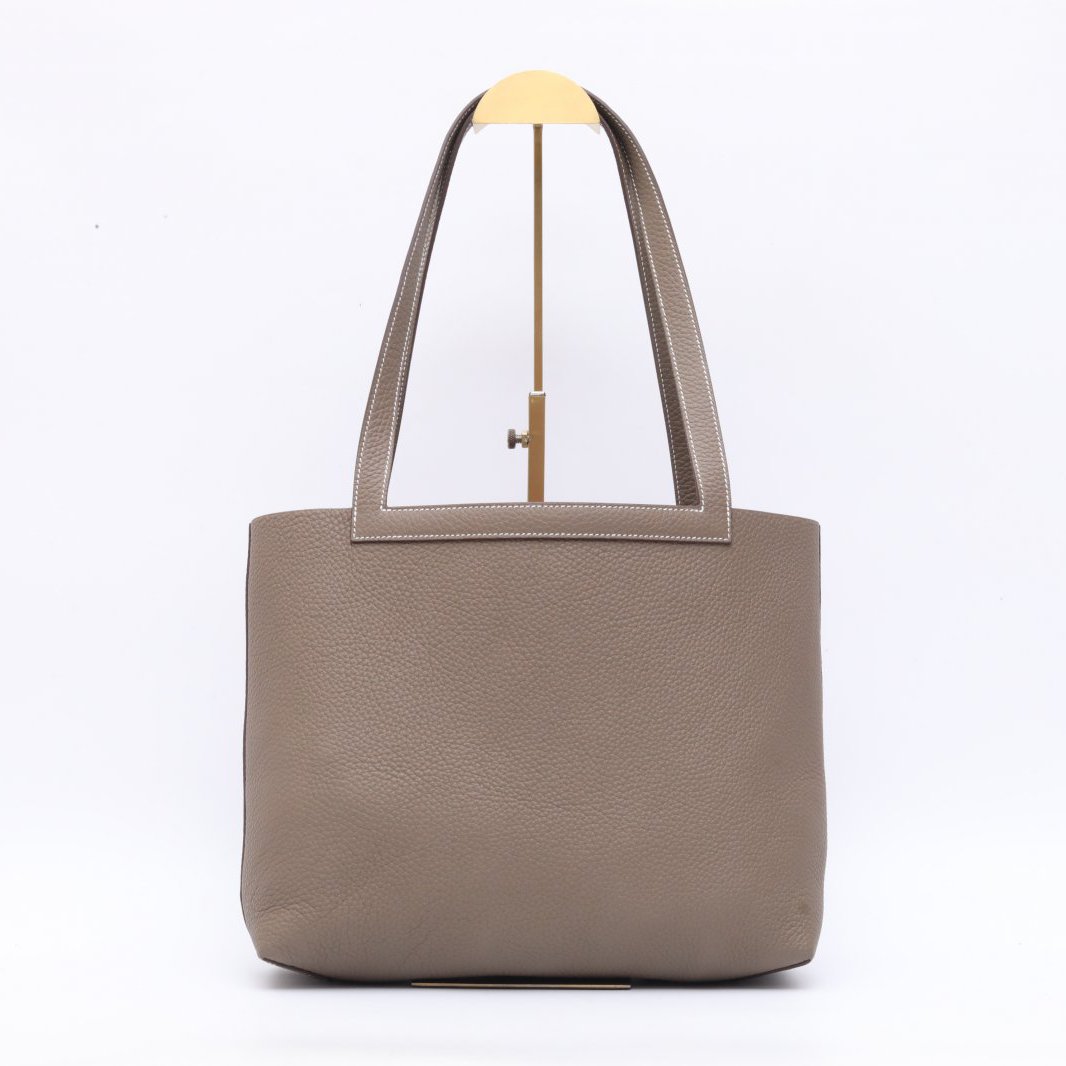 99新 Hermes/爱马仕 小花姑姑005933 Cabasellier 31大象灰 U刻包