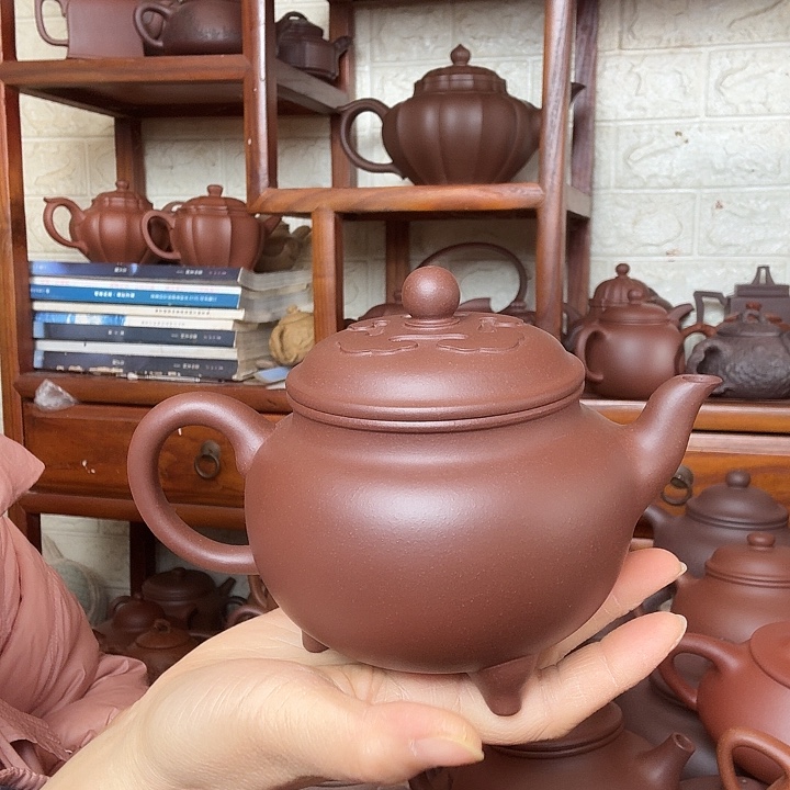 能****茶壶紫砂大彬如意500cc底槽清精工半手工