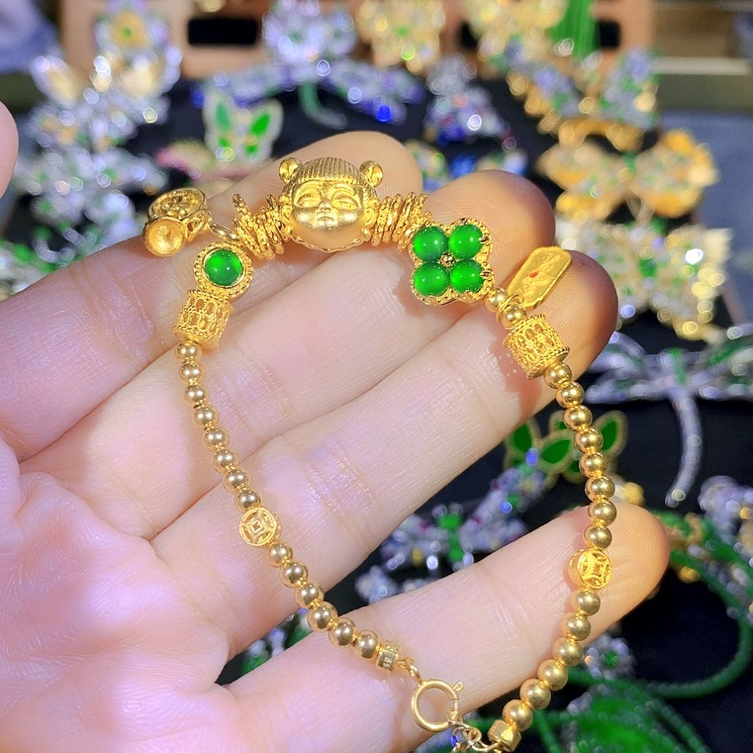 吊坠(不含链)银S925镶嵌翡翠