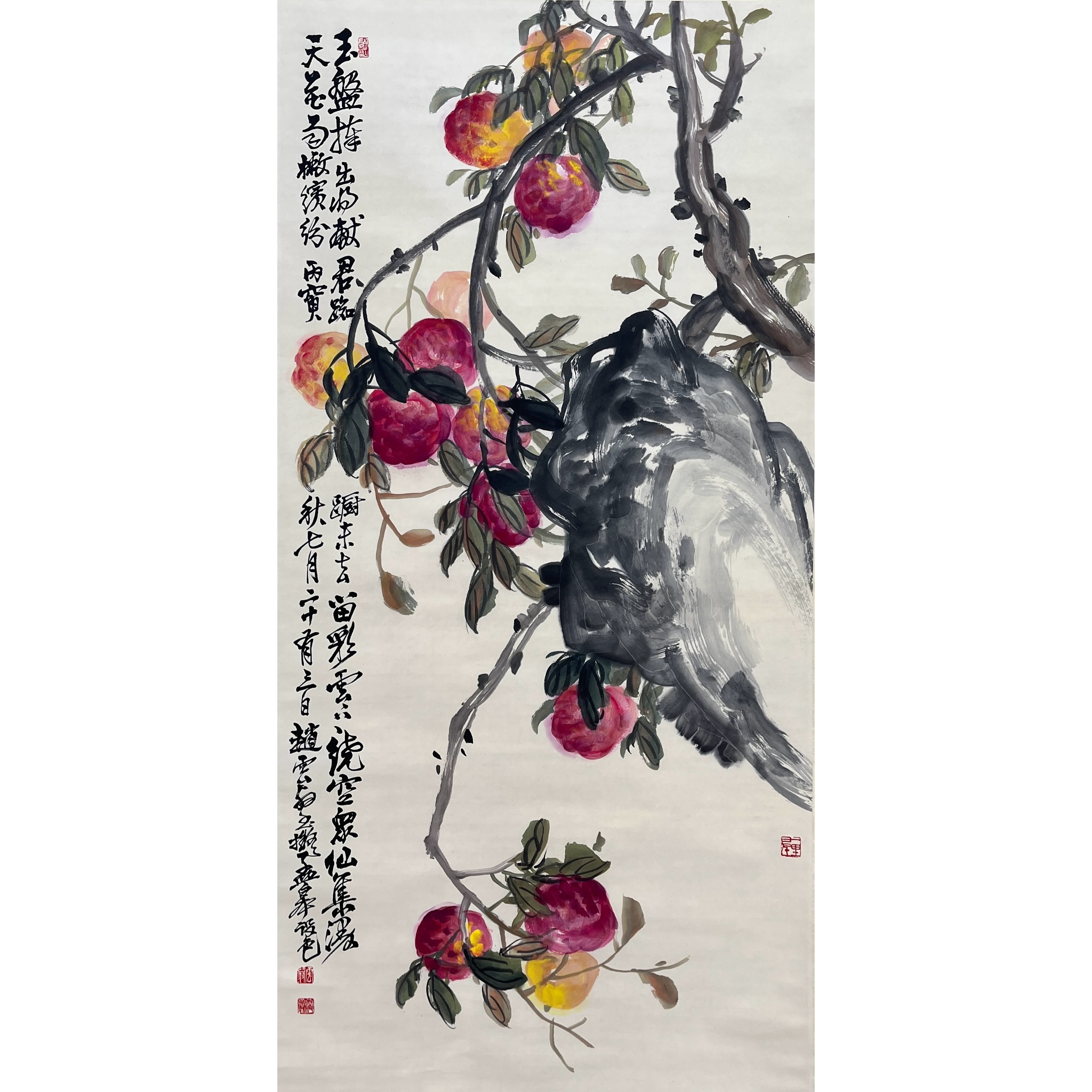 Lot 1172 赵云壑 《花鸟画》 136cm*67cm