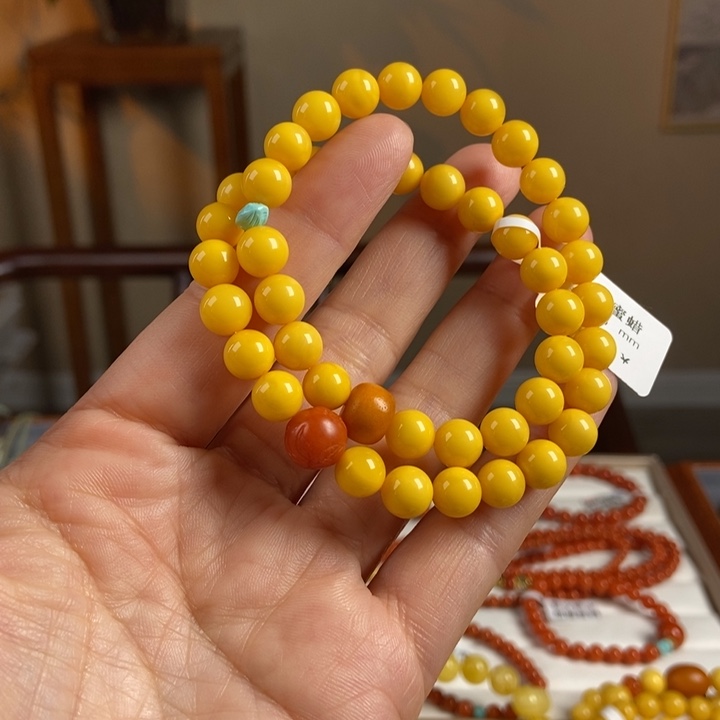 琥珀手链未镶嵌蜜蜡手串8