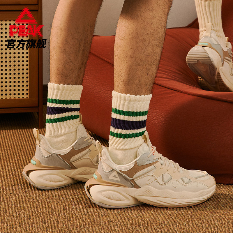 匹克态极面包鞋男新款休闲运动鞋百搭潮流情侣老爹潮鞋-DE310097