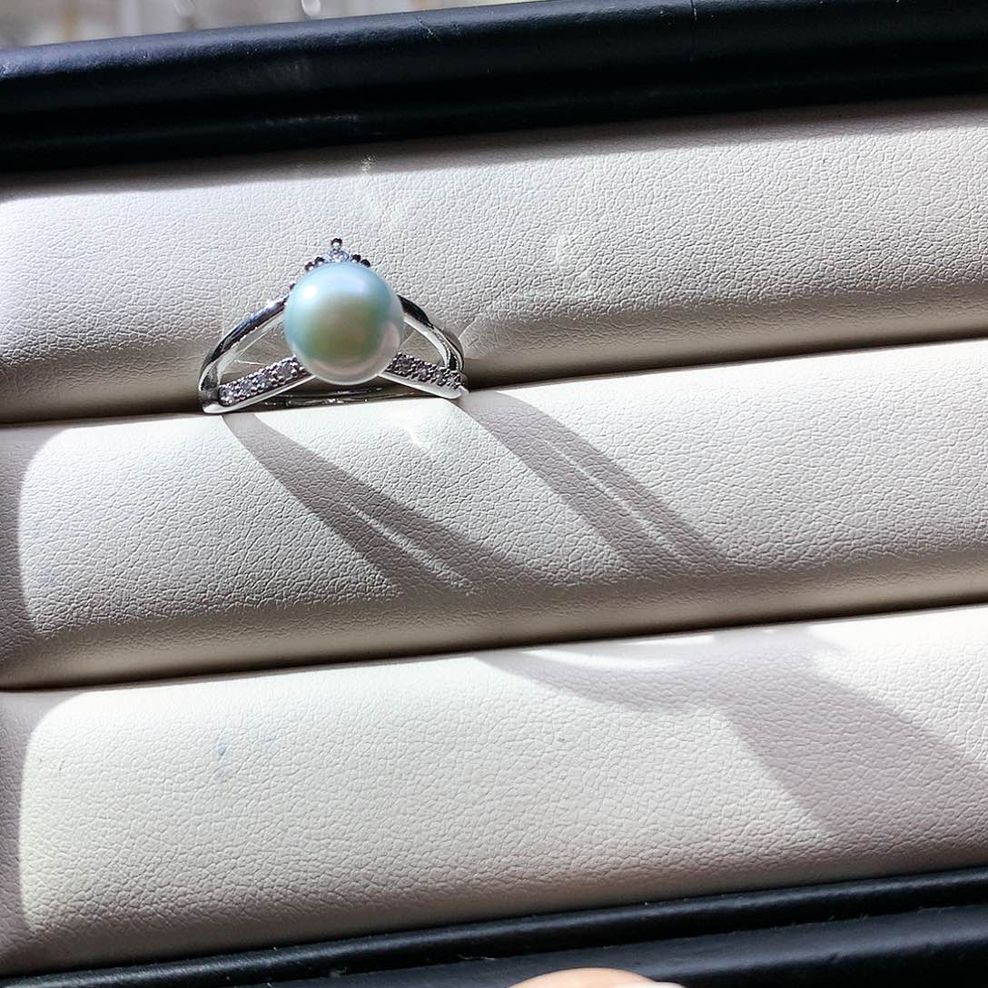 淡水珍珠戒指合金