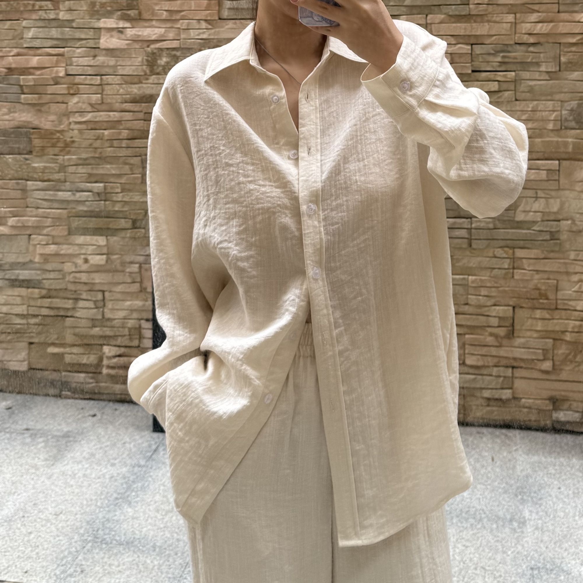 老钱风慵懒显高级女士衬衫小众不撞款GC588381