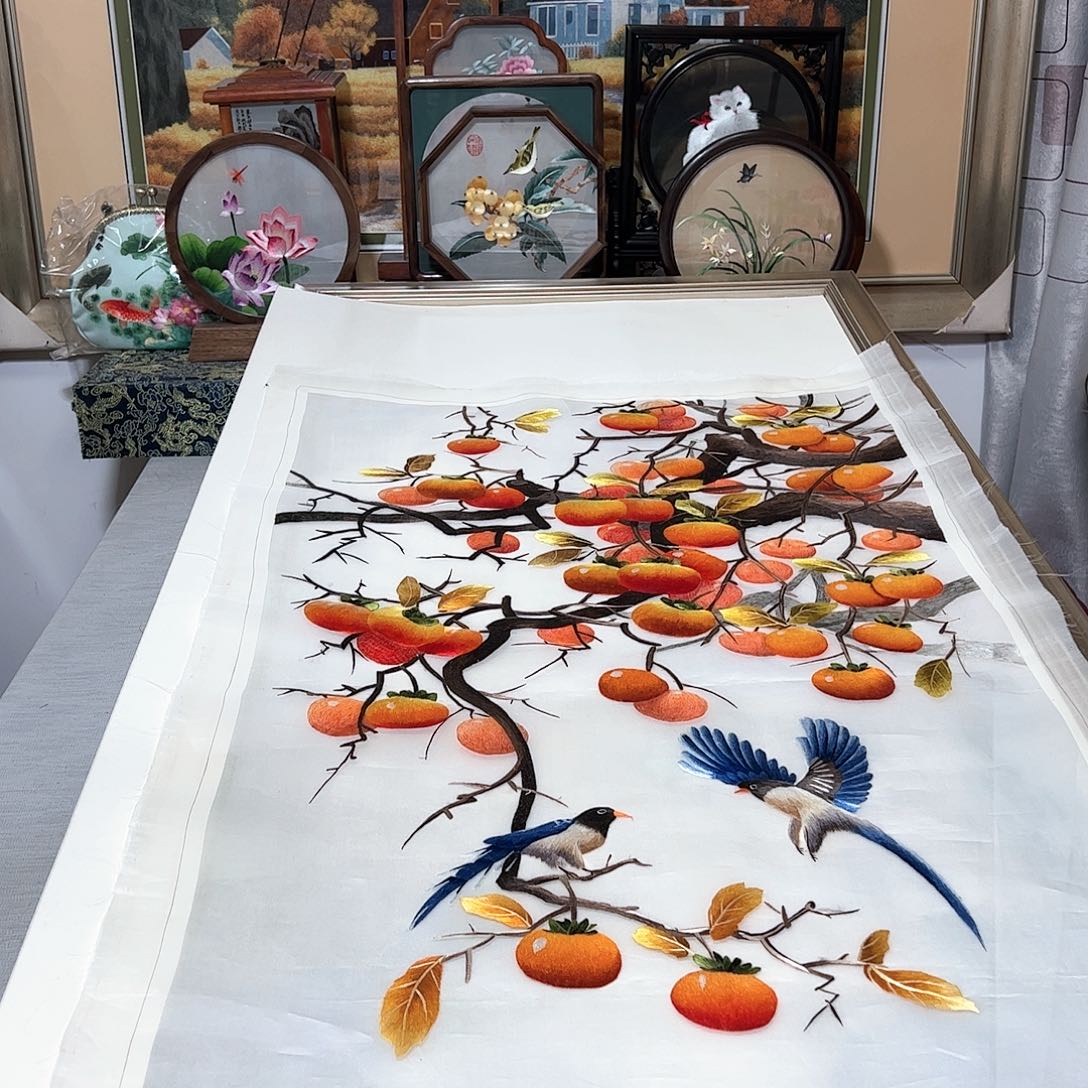 刺绣纯手工刺绣画