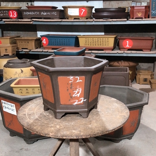 紫砂紫砂花盆包邮